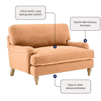 Lemon - Loveseat Sofa - Light Orange