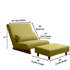 Borneo with Pouffe - Floor Sofa and Lounger (Olive Green) - CosyLabs