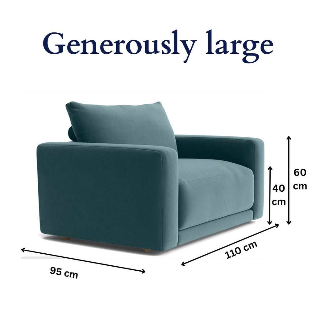 Plum Sofa - Loveseat - Arctic Blue