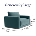 Plum Sofa - Loveseat - Arctic Blue