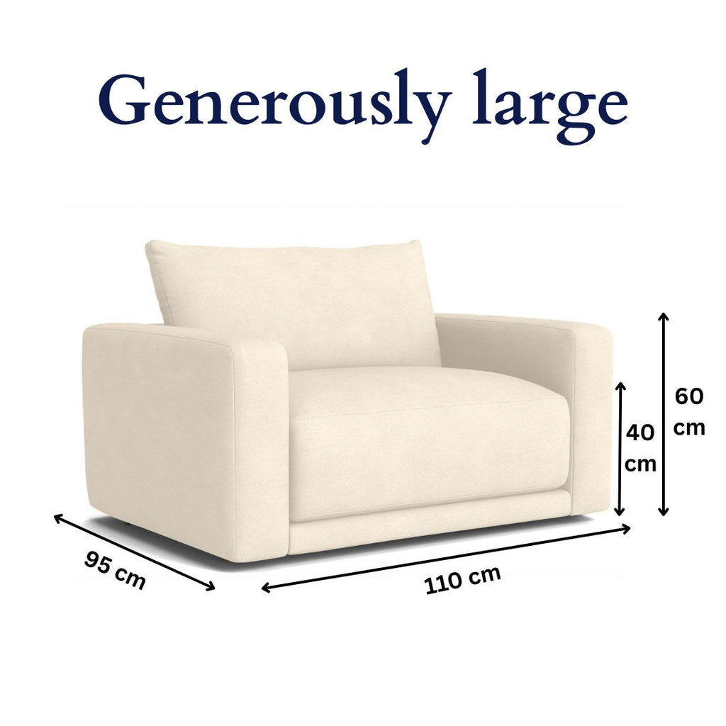 Plum Sofa - Loveseat - Beige