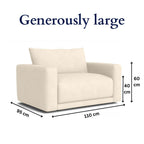 Plum Sofa - Loveseat - Beige