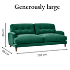 Sugar Sofa - 3 Seater - Forest Green