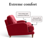 Sugar Sofa - 2 Seater - Dark Maroon