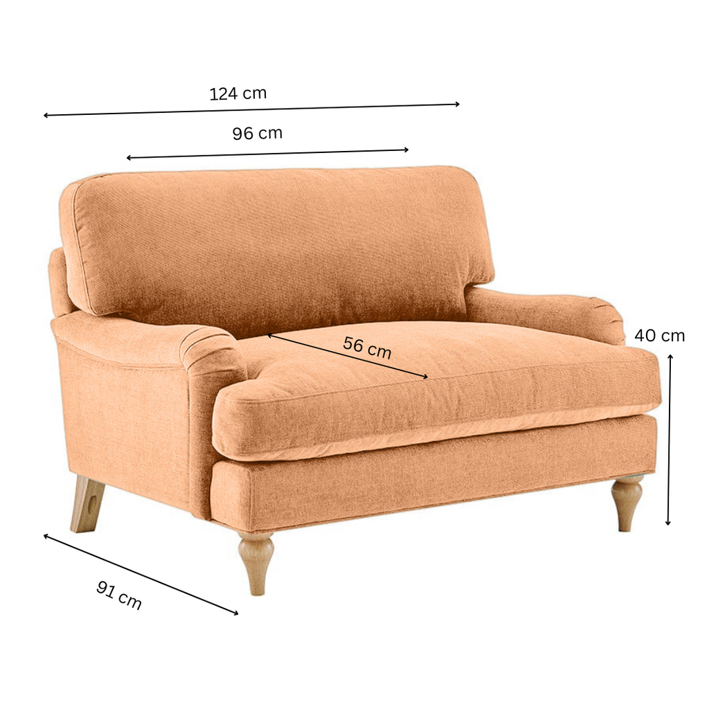 Lemon - Loveseat Sofa - Light Orange