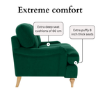 Lemon Sofa - 3 Seater - Forest Green