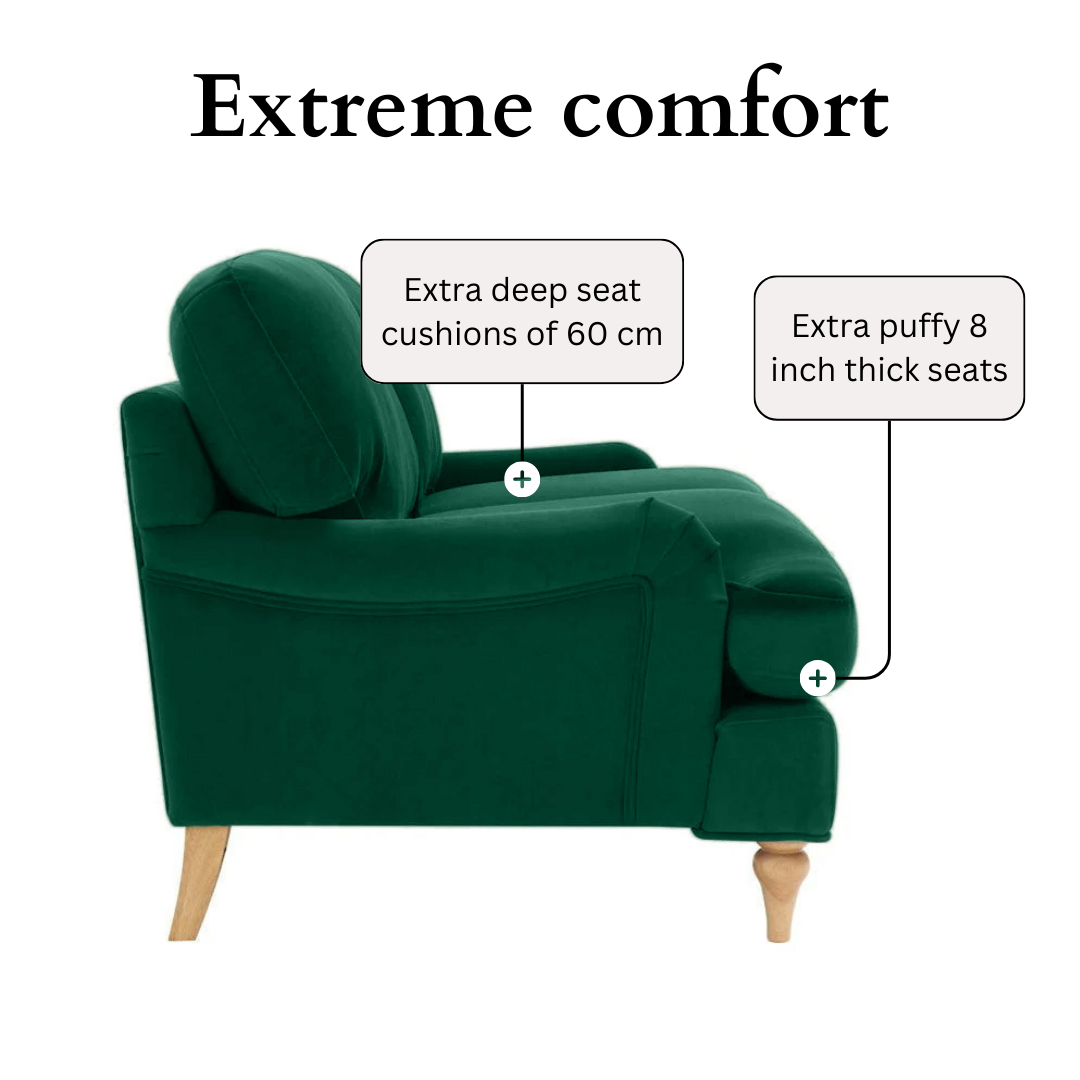 Lemon Sofa - 2 Seater - Forest Green