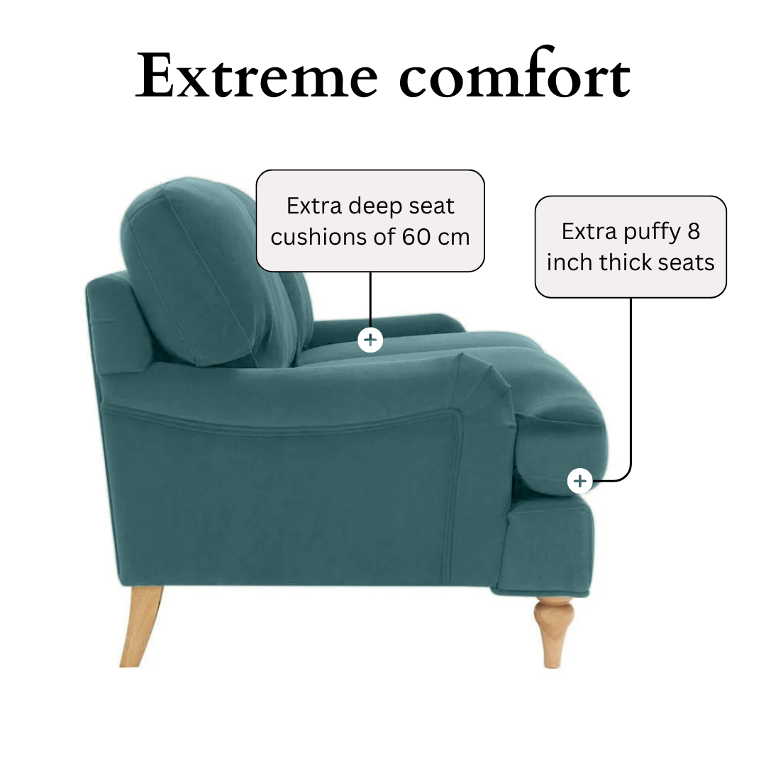 Lemon Sofa - 2 Seater - Arctic Blue