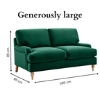 Lemon Sofa - 2 Seater - Forest Green
