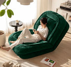 Woolly - Human Dog Bed/Floor Sofa Bed - Dark Green