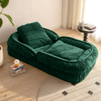 Woolly - Human Dog Bed/Floor Sofa Bed - Dark Green