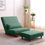 Borneo with Pouffe - Floor Sofa and Lounger (Dark Green) - CosyLabs