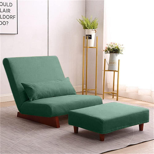 Borneo with Pouffe - Floor Sofa and Lounger (Dark Green) - CosyLabs