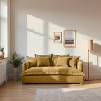 Jamun Sofa - 2 Seater - Mustard