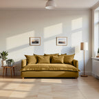 Jamun Sofa - 3 Seater - Mustard