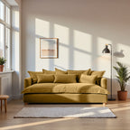 Jamun Sofa - 3 Seater - Mustard