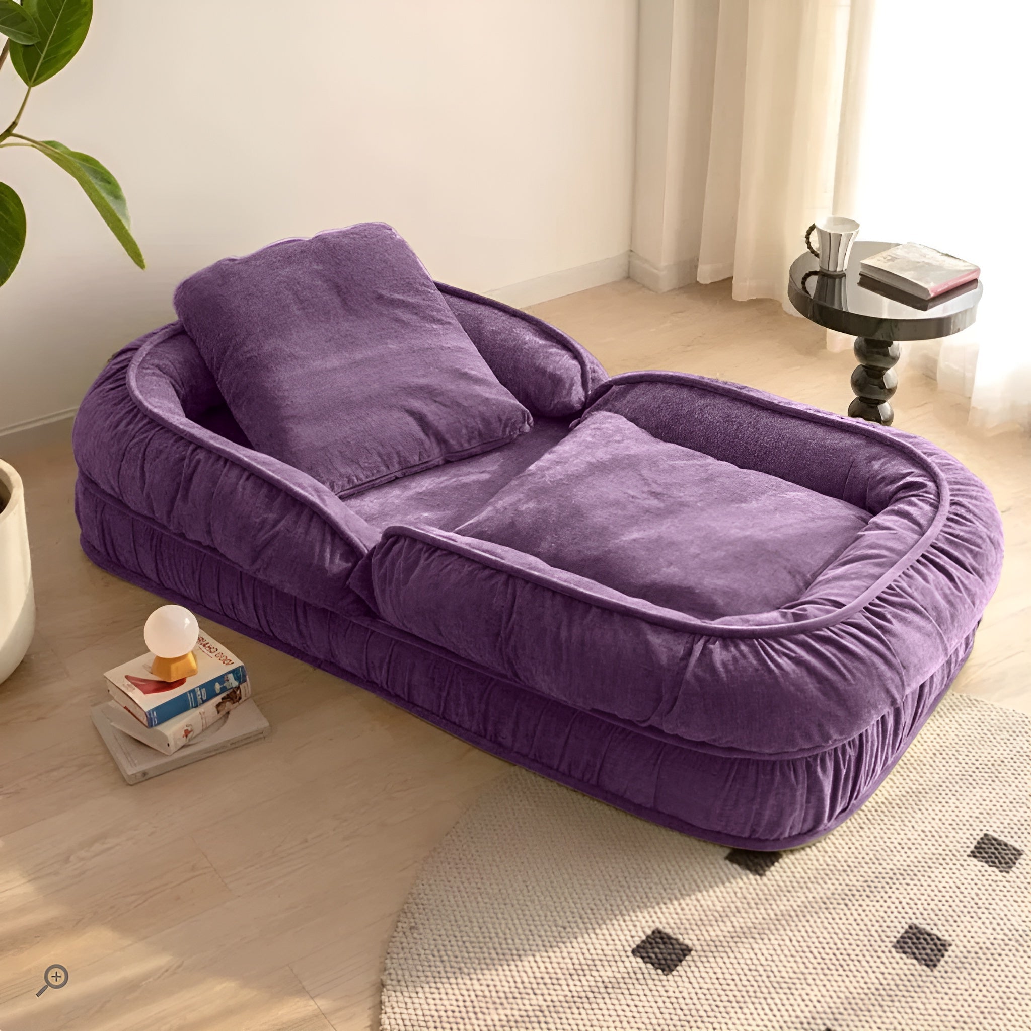 Woolly - Human Dog Bed/Floor Sofa Bed - Lavender