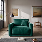 Plum Sofa - Loveseat - Forest Green