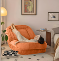Woolly - Human Dog Bed/Floor Sofa Bed - Light Orange
