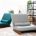 Borneo with Pouffe - Floor Sofa and Lounger (Turquoise) - CosyLabs